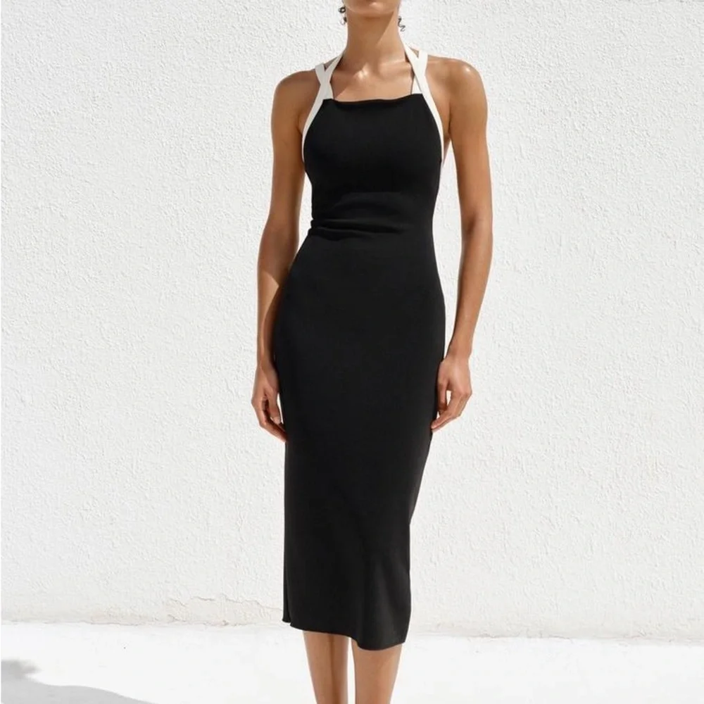 black empire line dress Elegant A-Line Waist Midi Length Chiffon Sequin Dresses Sleevel professional-dress Condition:Good Black Sequin Maxi Dress,